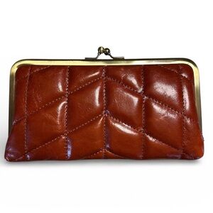 Patricia Nash Everly Quilted Nappa Framed Wallet New Condition!